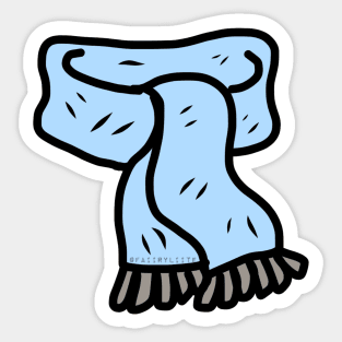 Cozy Blue Scarf Sticker